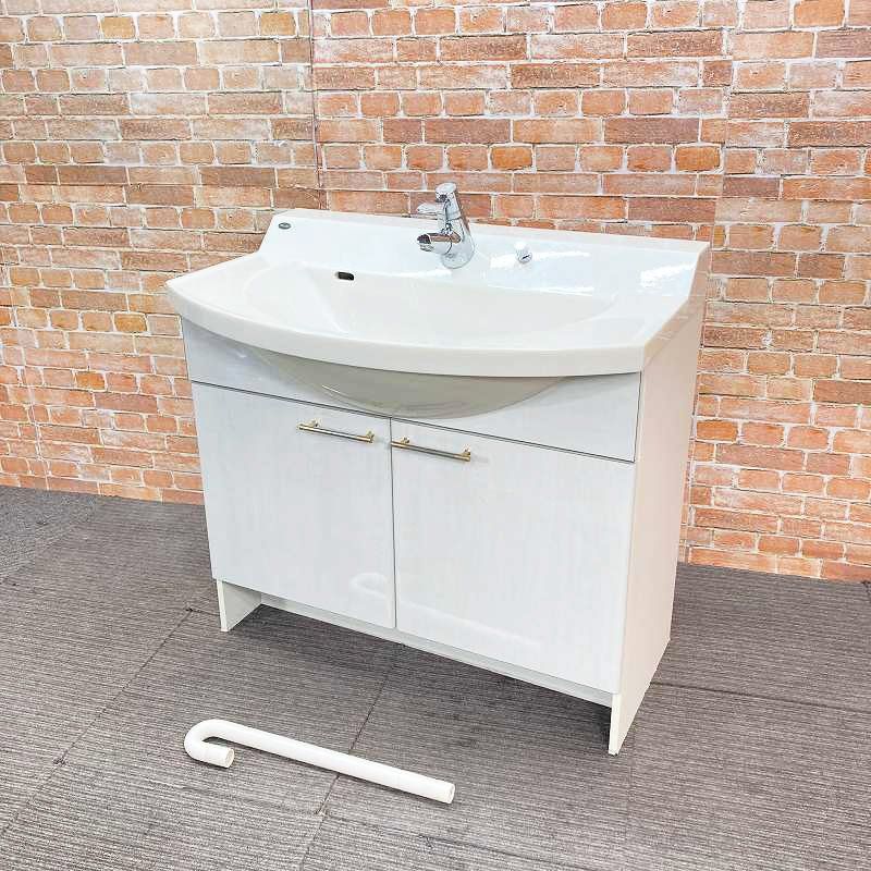 品 松下電工 NAiS 人工大理石製 シャワー付シングルレバー混合水栓蛇口 扉タイプ 洗面化粧台 幅90 cm 900 mm 57 K