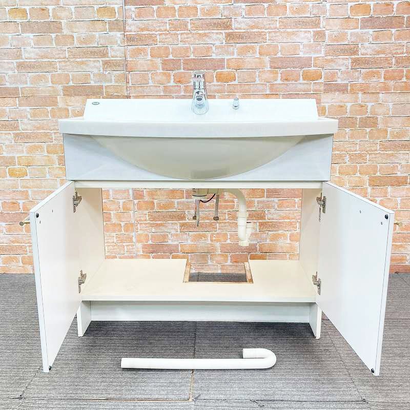  品 松下電工 NAiS 人工大理石製 シャワー付シングルレバー混合水栓蛇口 扉タイプ 洗面化粧台 幅90 cm 900 mm 57 K 浴室 浴槽 洗面所 住宅設備