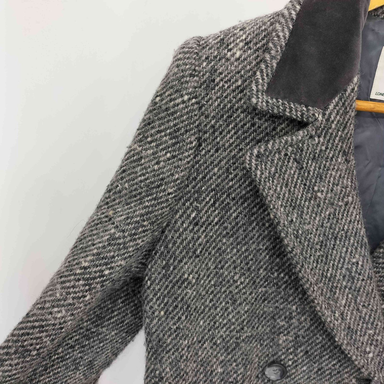 USED古着(ユーズドフルギ) カシミヤ100裏地ペイズリーチェスターコート レディース  9AR【中古】【ブランド古着バズストア】 ユーズドフルギ USED古着 ツイード ダブル ブレスト チェスターコート