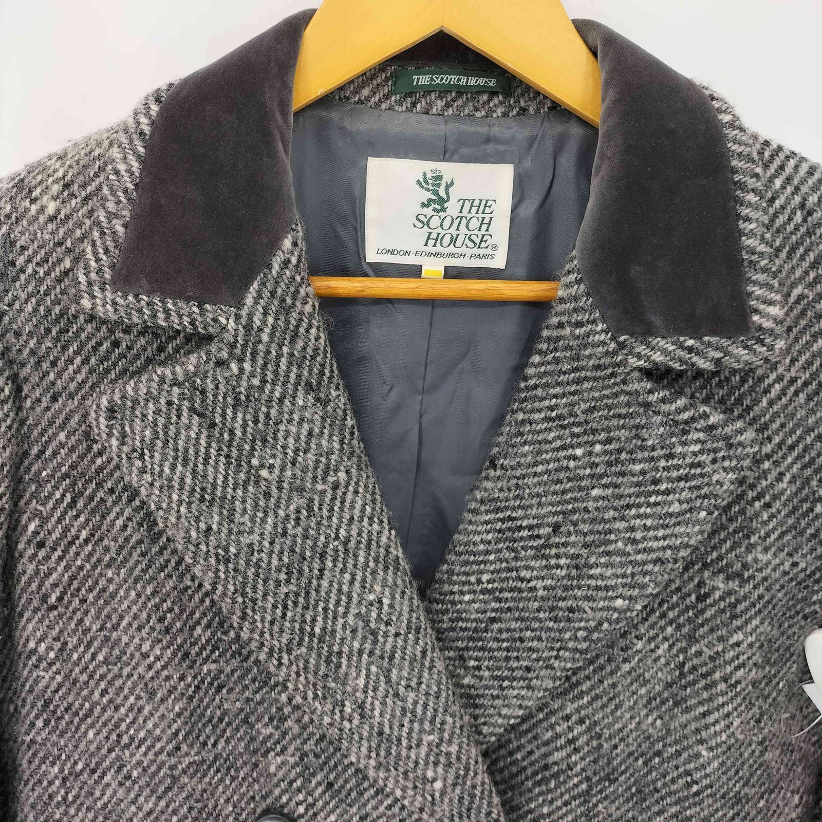 ユーズドフルギ USED古着 ツイード ダブル ブレスト チェスターコート