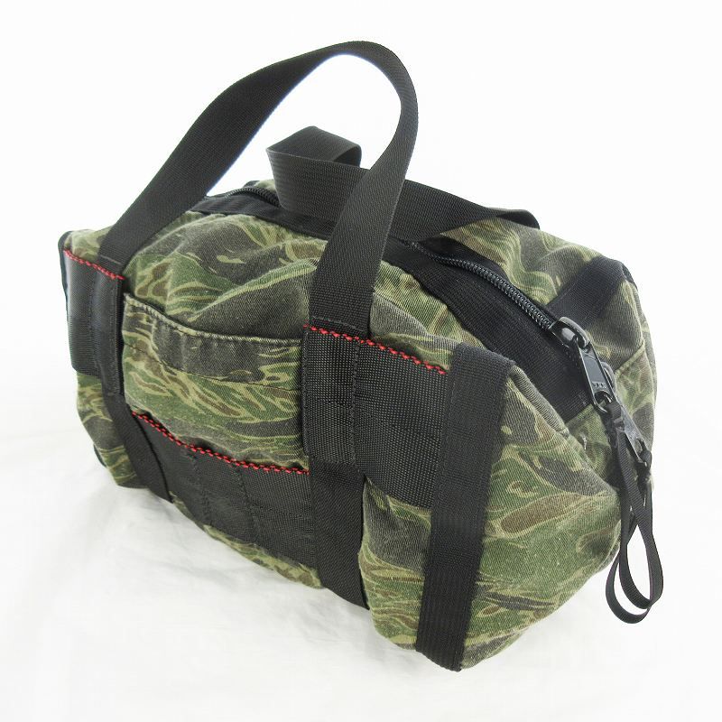 ブリーフィング BRIEFING HYSTERIC GLAMOUR ヒステリックグラマー ミニ ボストンバッグ ハンド タイガーカモフラ 迷彩 グリーン ブラック 鞄 コラボ キャンバス