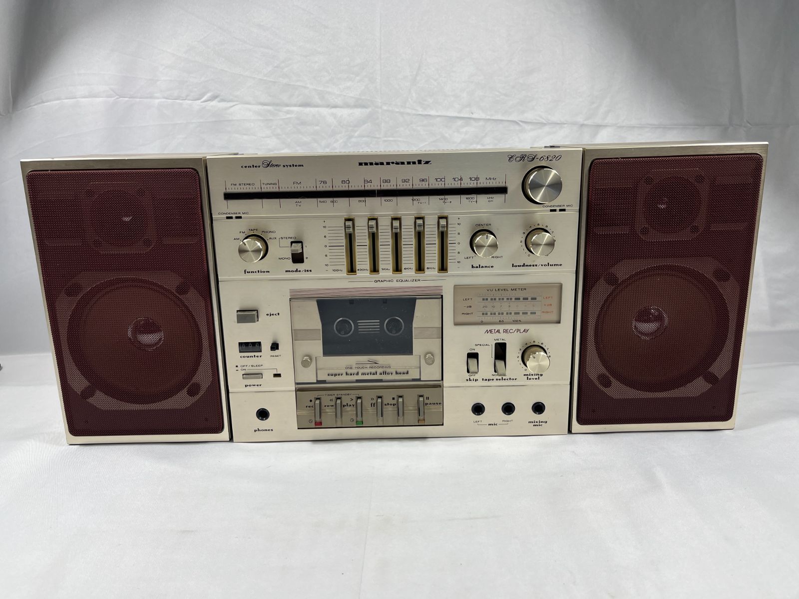 品 marantz マランツ CRS 6820 f カセットプレーヤー カセットデッキ ラジオ スピーカー オーディオ プレーヤー 昭和レトロ 昭和 レトロ