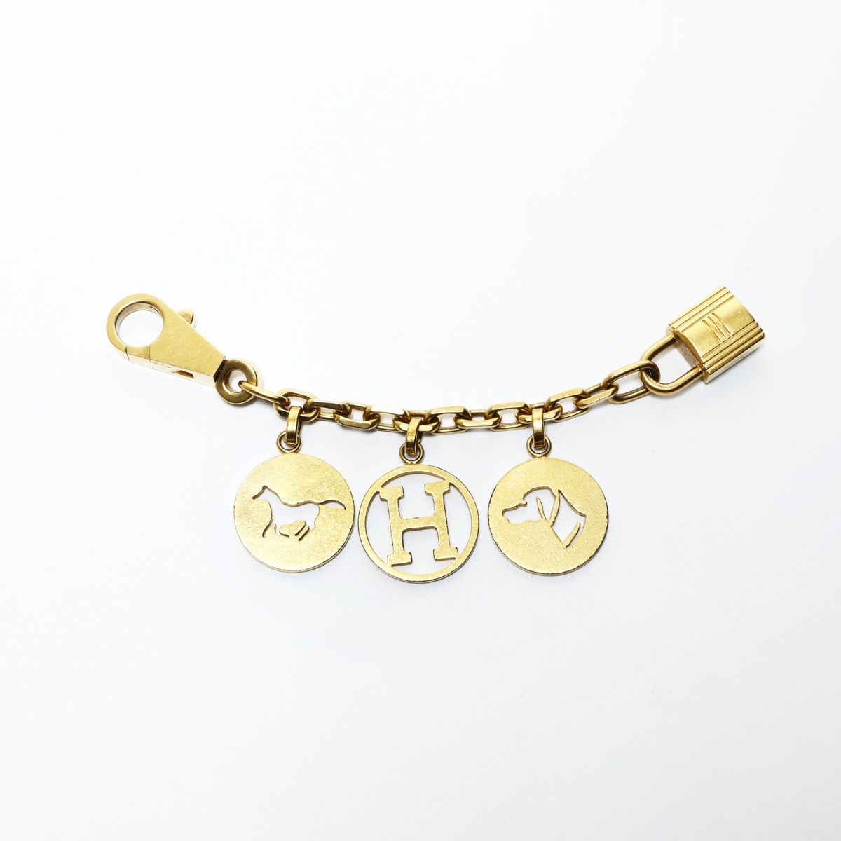 HERMES エルメス キーホルダー アミュレット ブルロック チェーム