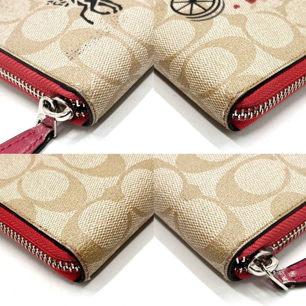 良品】 COACH コーチ 長財布 ロングウォレット ラウンドファスナー