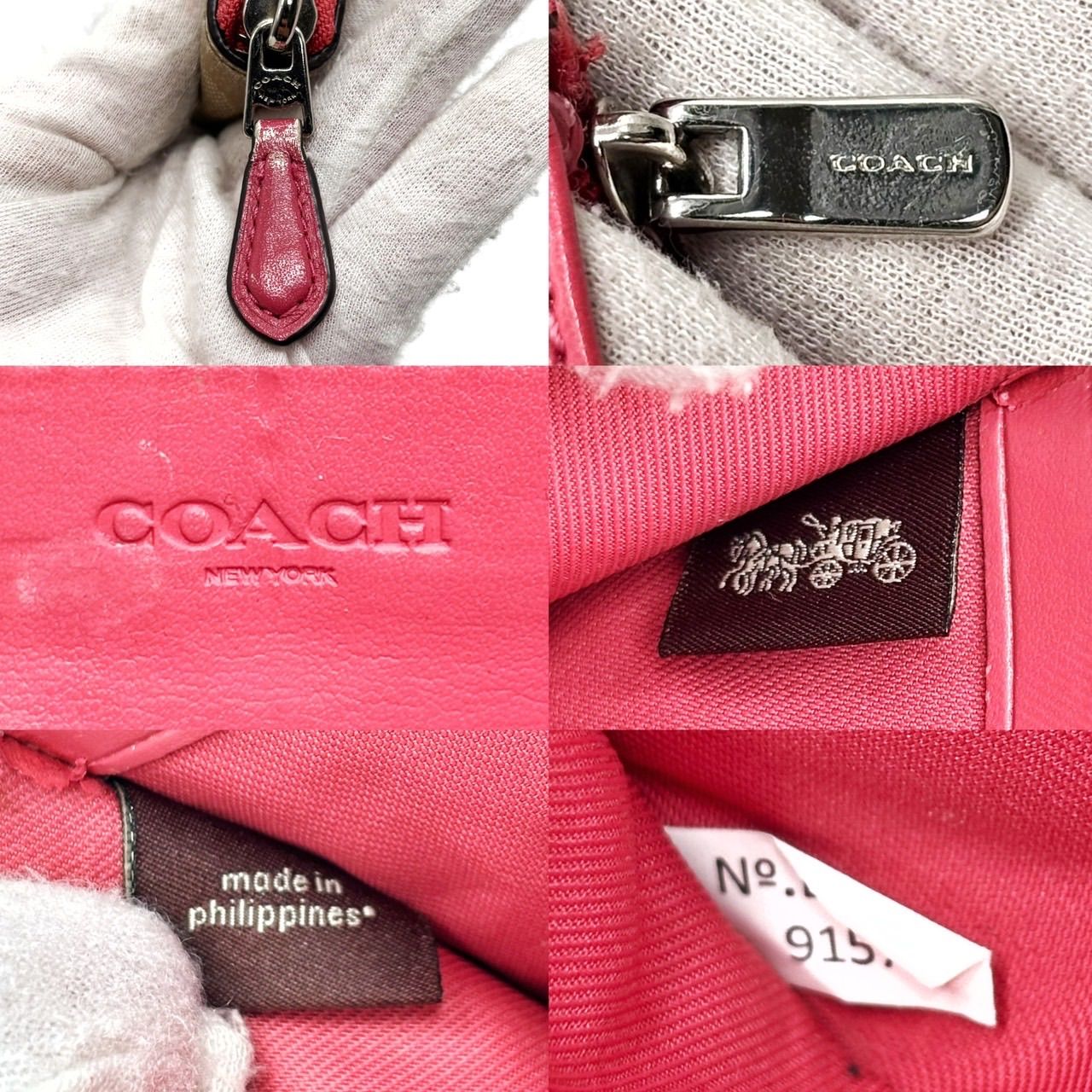 良品】 COACH コーチ 長財布 ロングウォレット ラウンドファスナー
