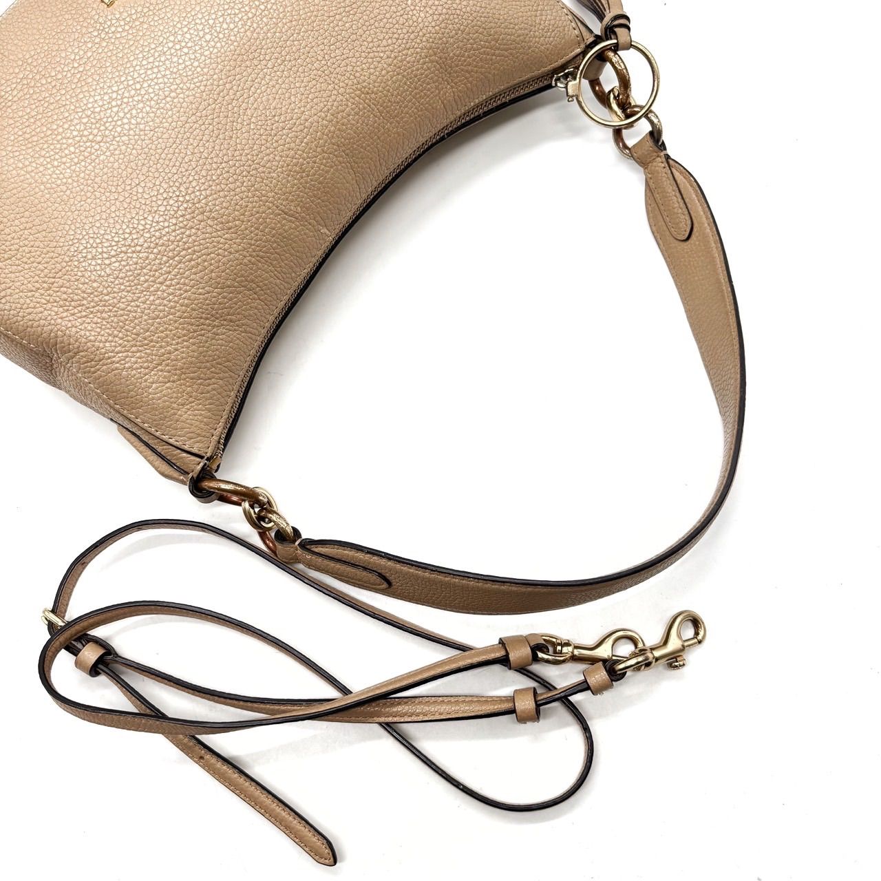 未使用☆COACHコーチ 2wayショルダーバッグ ハーフムーン レザー 