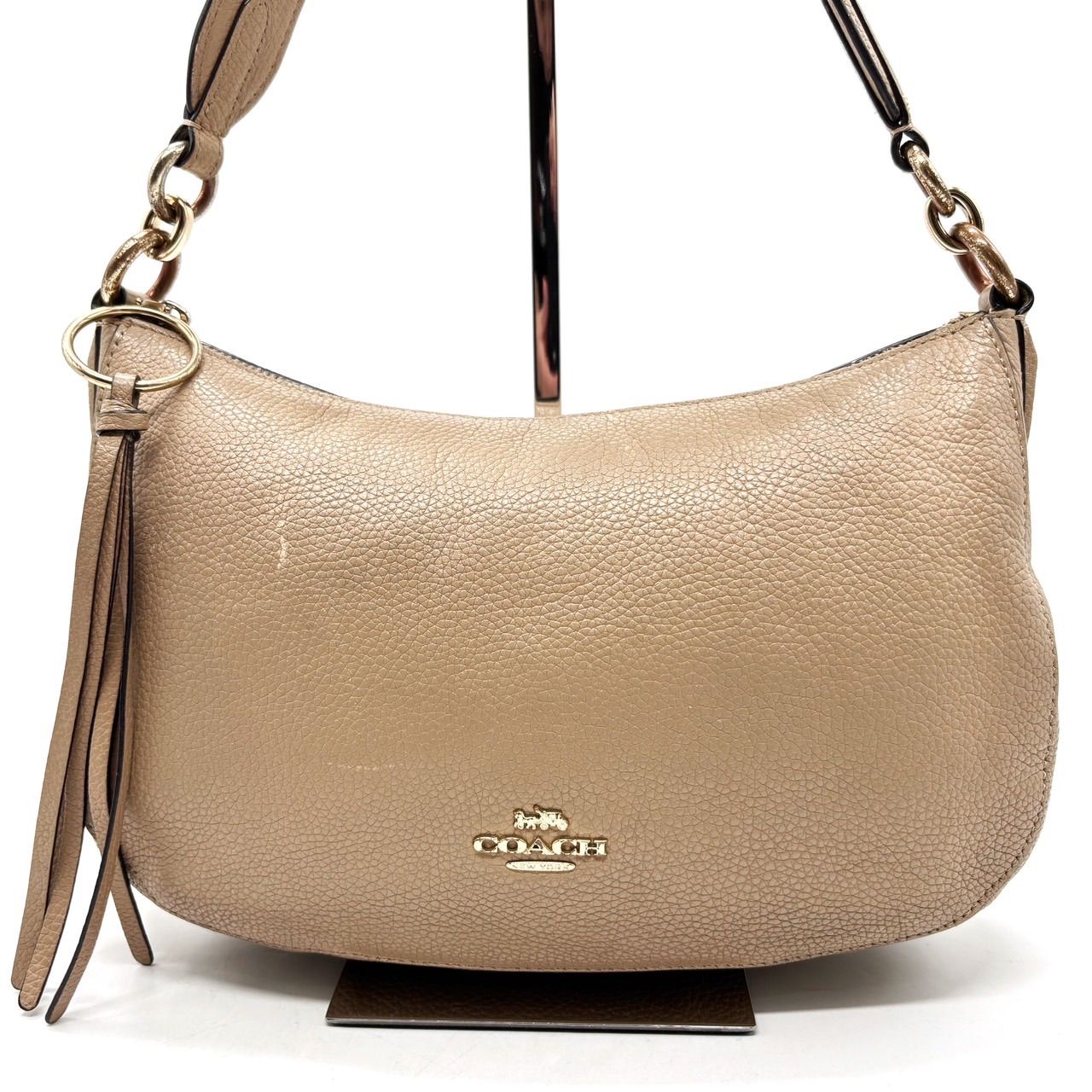 【大人気】コーチ　レザー ワンショルダーバッグ ホーボー ハーフムーン ブラウン 大人気】コーチ レザー ワンショルダーバッグ ホーボー ハーフムーン