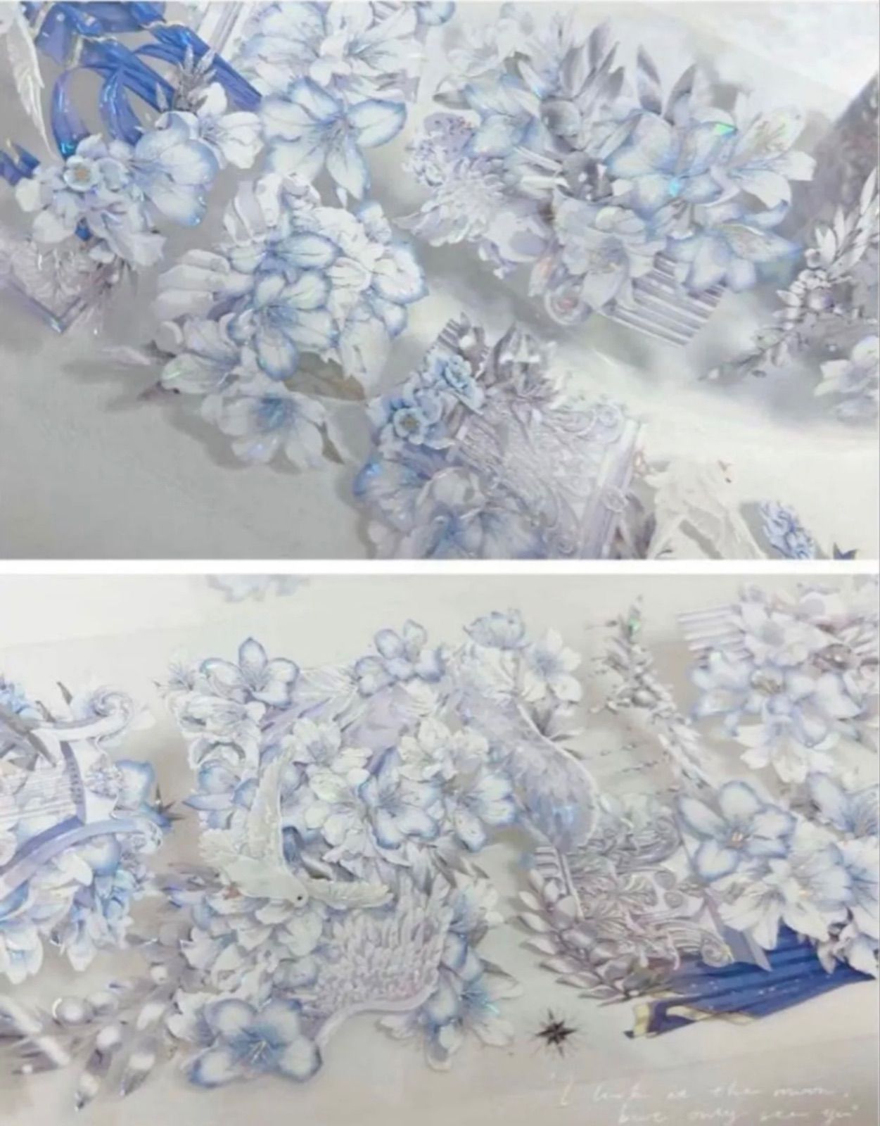  贝壳光5 5 cm 10 m 100 loop 霜吟颂 海外マスキングテープ 海外マステ 花 マスキングテープ テープ マスキングテープ