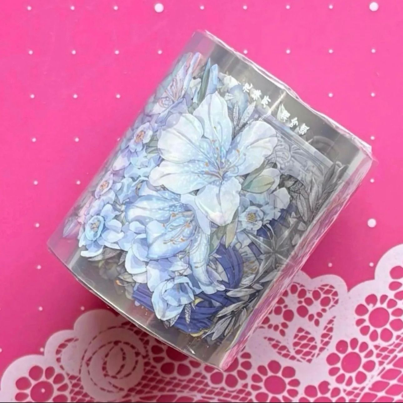 贝壳光5 5 cm 10 m 100 loop 霜吟颂 海外マスキングテープ 海外マステ 花