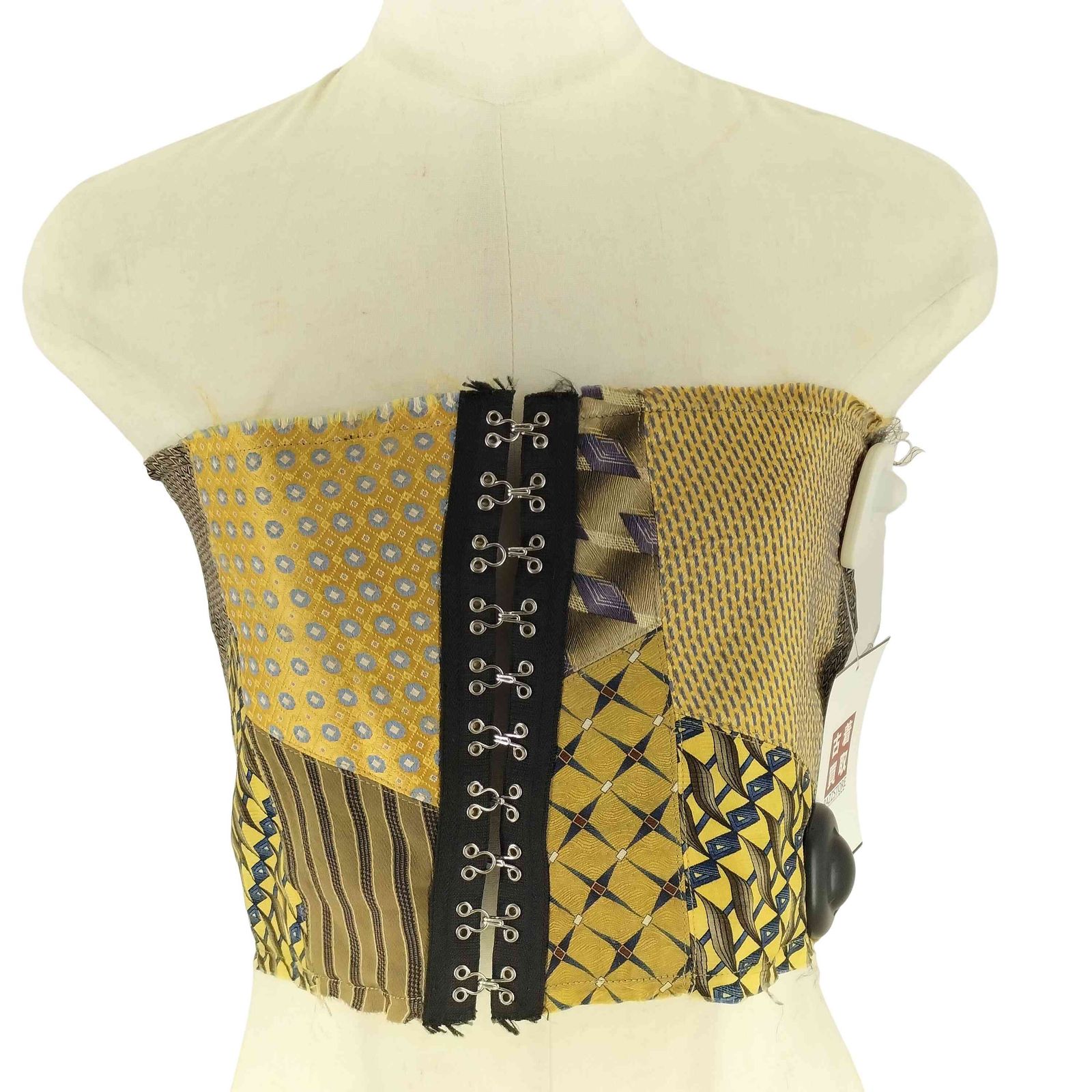 ユーズドフルギ 古着 MALION TIE PATCHWORK パッチワークビスチェ レディース 表記無