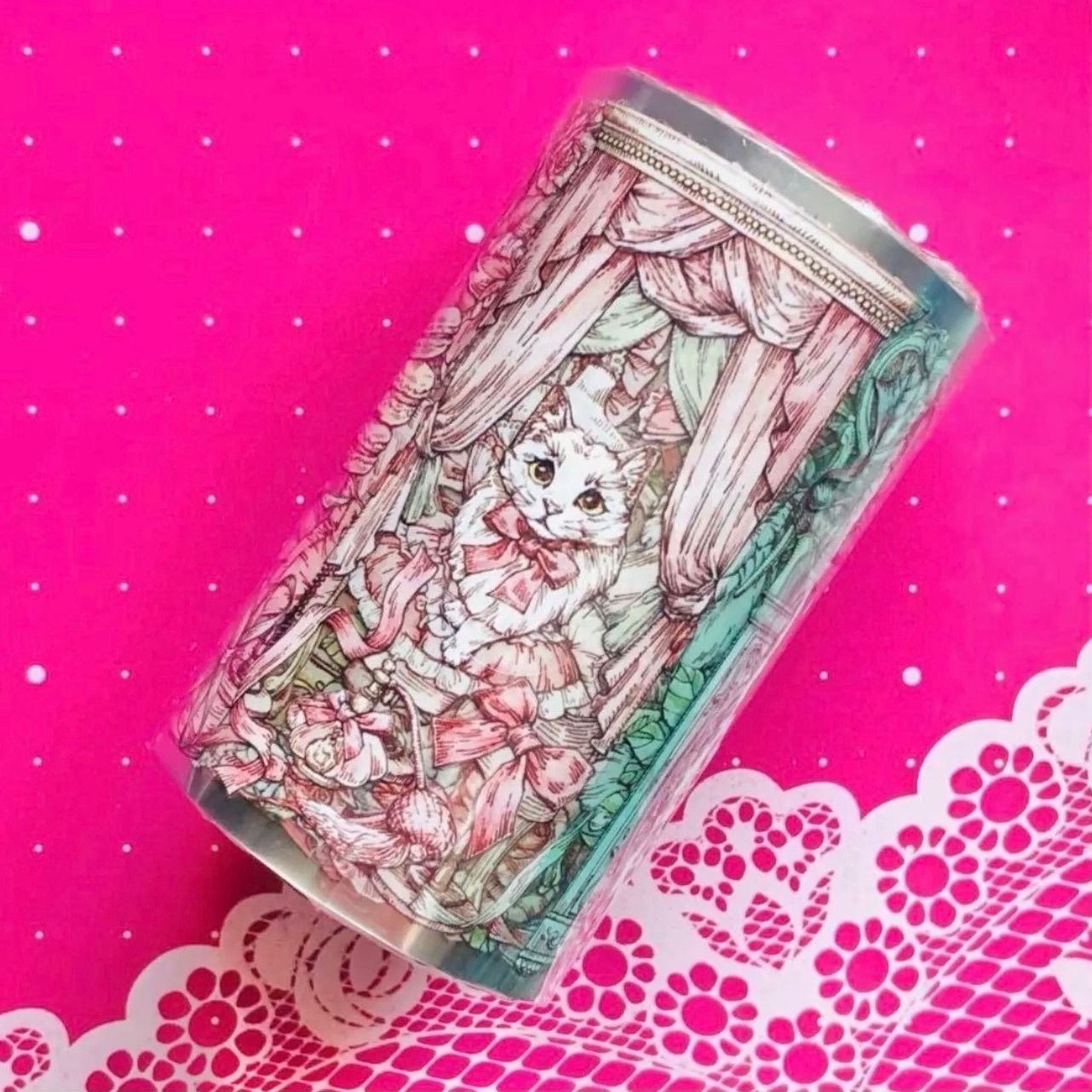  PET 8 cm 10 m 维多利亚 海外マスキングテープ 海外マステ ネコ トルソー クローゼット マスキングテープ テープ マスキングテープ