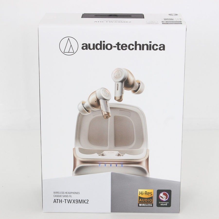 オーディオテクニカ ATH-TWX 9 MK 2-WH 完全ワイヤレスイヤホン アクティブノイズキャンセリング audio-technica 本体