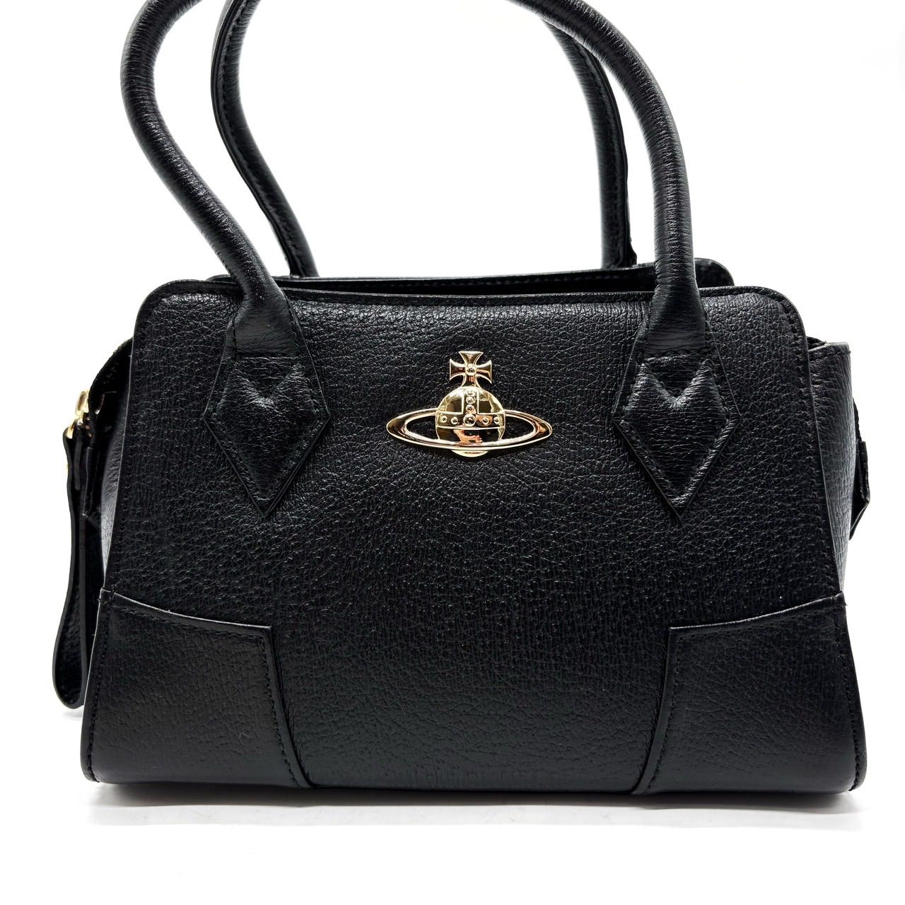 廃盤品 ヴィヴィアンウエストウッド ハンドバッグ ゴールド オーブ レザー 美品✨ヴィヴィアンウエストウッド ボストンバッグ オーブ レザー