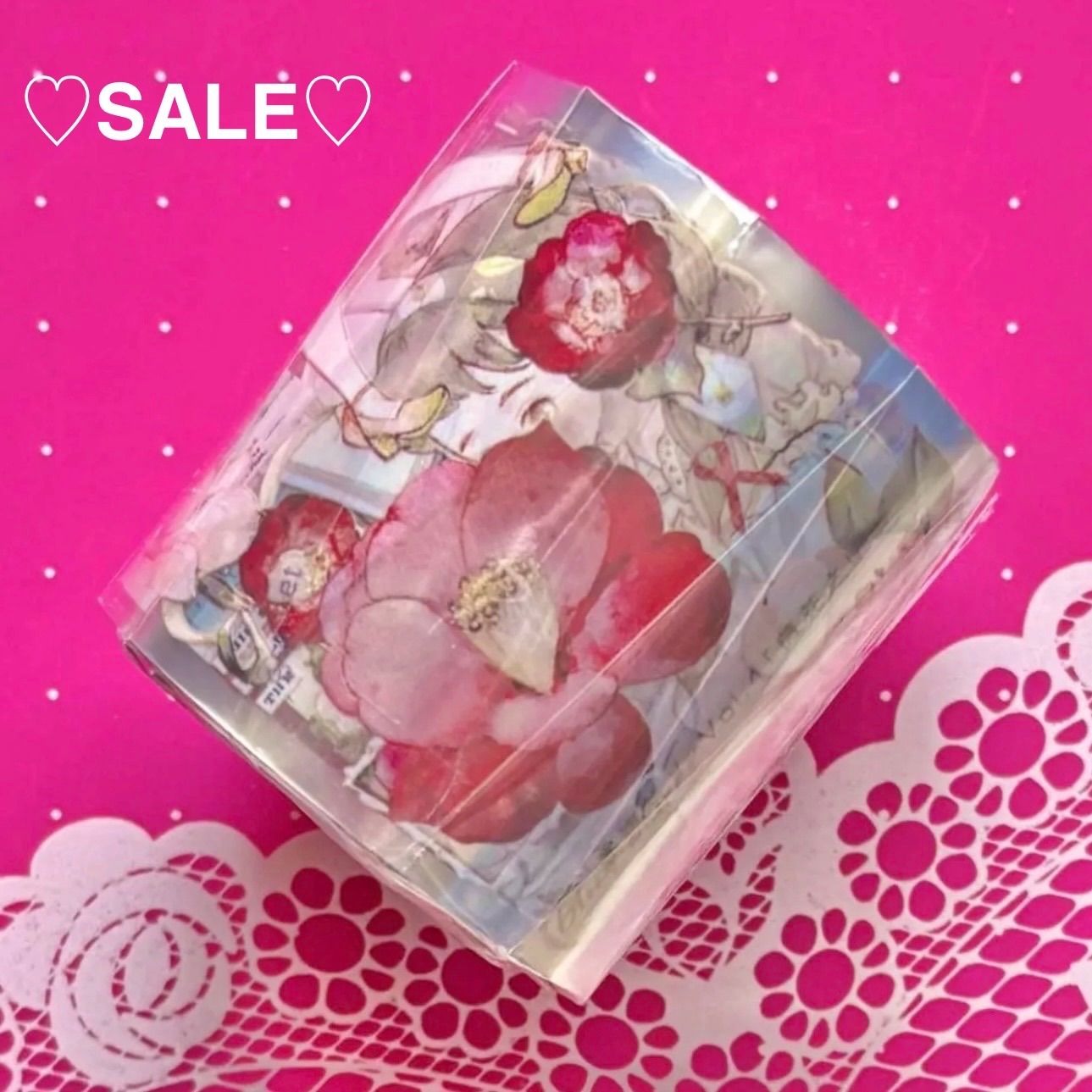 PET 薇花之院 5 cm×10 m 100 cm loop 海外マスキングテープ 海外マステ 花 人物