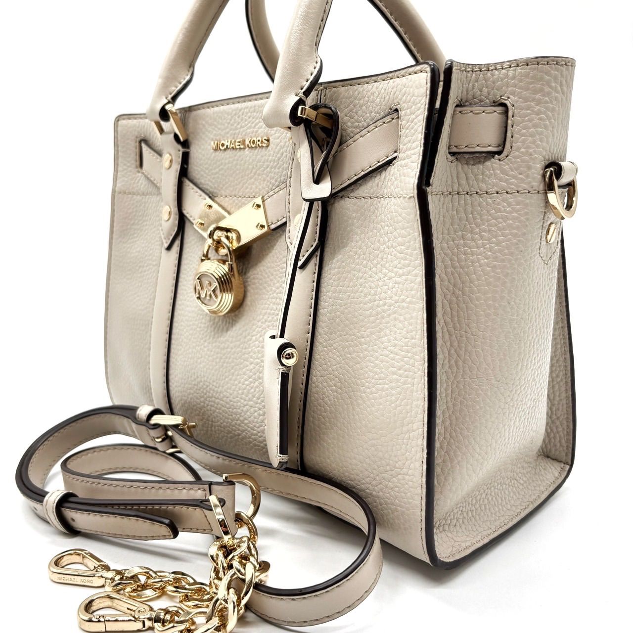 Michael kors マイケルコース ハンドバッグ トートバッグ ショルダーバッグ レザー 革 ホワイト 白色 ゴールド金具 ユニセックス 男女兼用 メンズ レディース