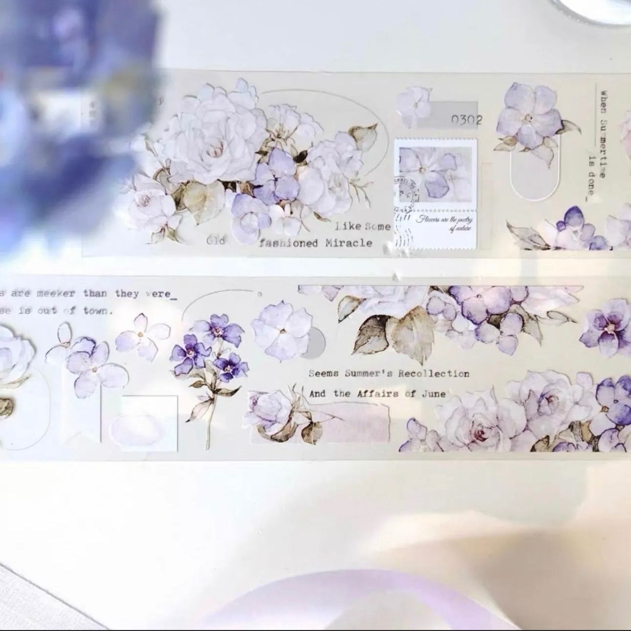 PET 5 cm 10 m 春妩花间 海外マスキングテープ 海外マステ 花