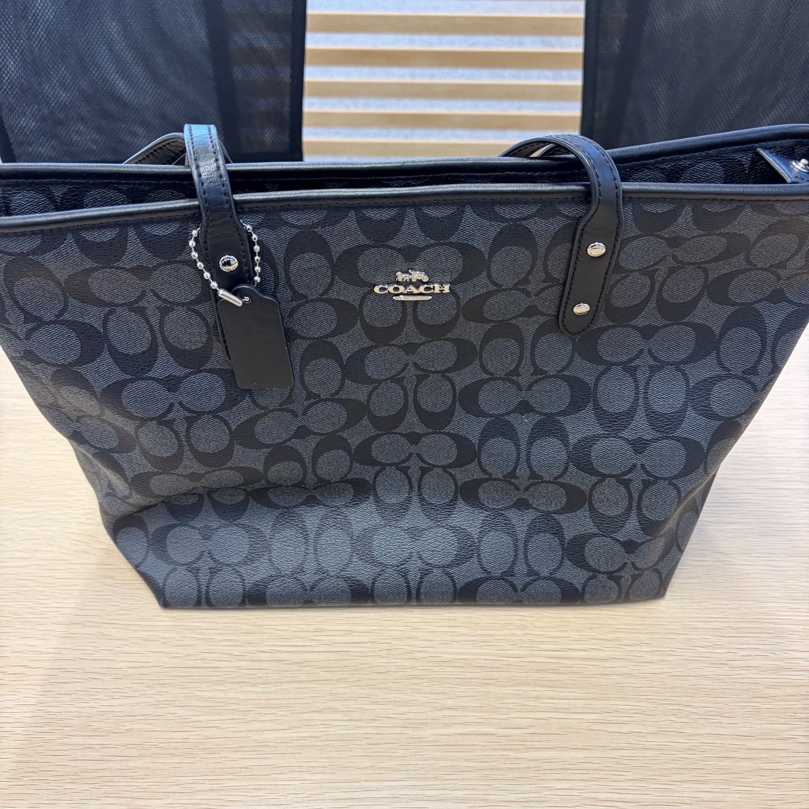 COACH コーチ トートバッグ シグネチャーシティ ジップトップトート