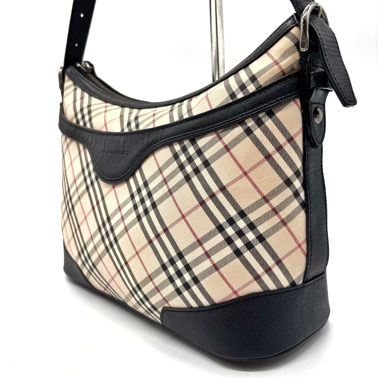 良品 ✨ BURBERRY バーバリー ノバチェック レザー ハンドバッグ