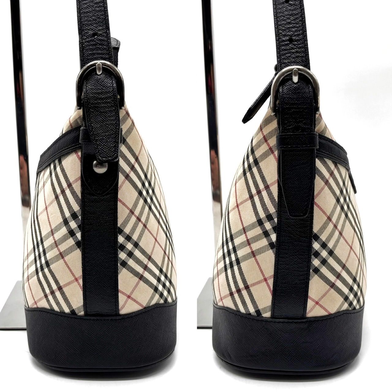 良品 ✨ BURBERRY バーバリー ノバチェック レザー ハンドバッグ