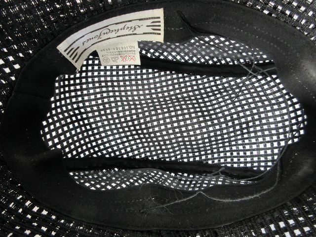 stephen jones millinery 帽子 ハット メッシュ 無地 中折 黒 QQQ