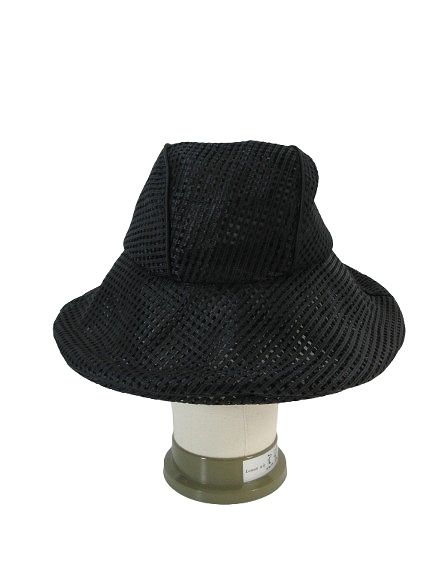 Stephen Jones Millineryの高級ハット(新品) stephen jones millinery 帽子 ハット メッシュ 無地 中折 黒 QQQ
