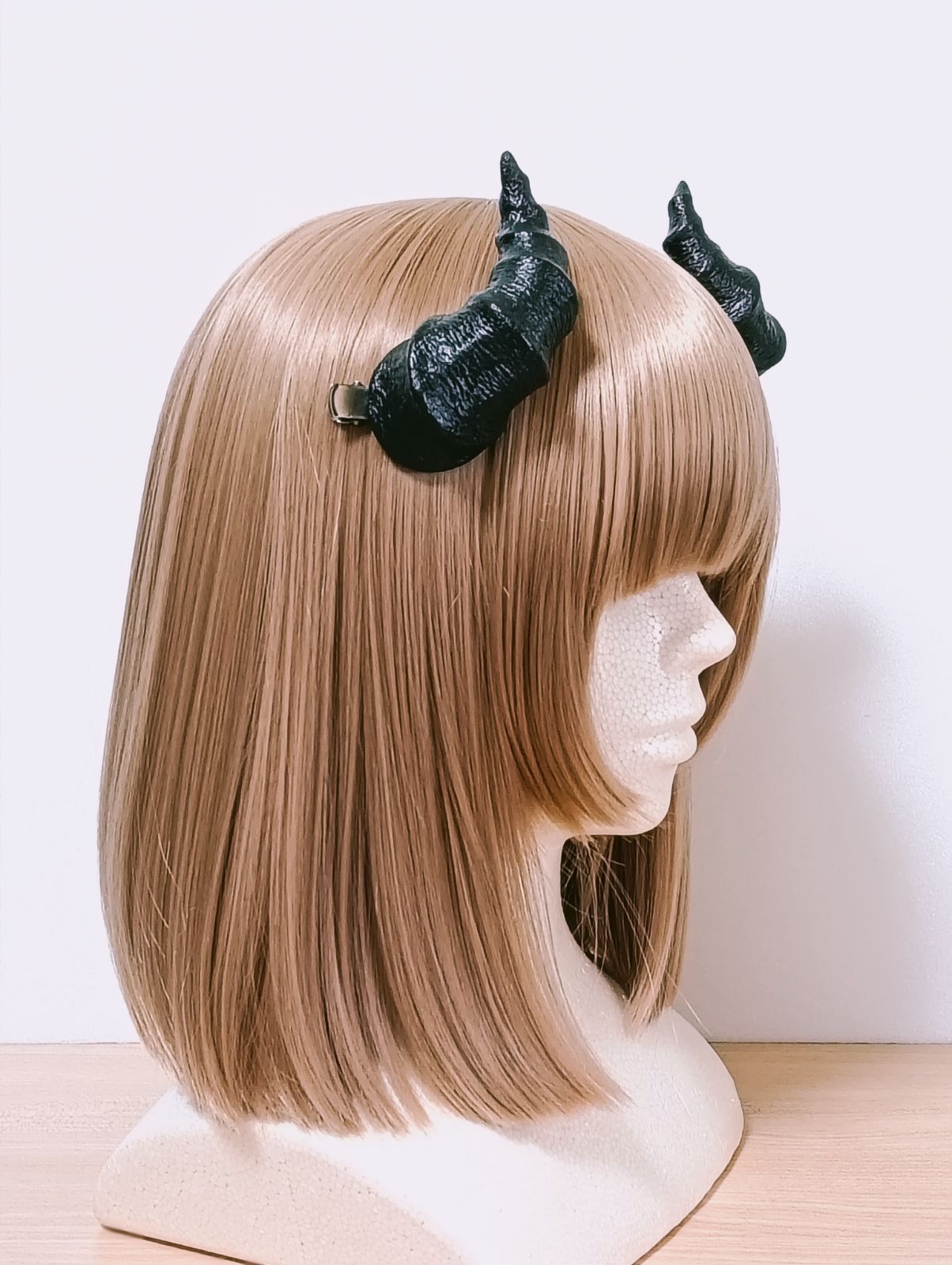  もなかさん ページ No 523 ツノクリップ S ブラック Φ4 アクセサリー コスプレ小物