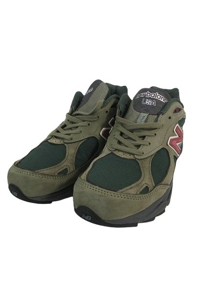 【中古】ニューバランス NEW BALANCE 990V3 ' スニーカー ローカット ロゴ M990GP3 サイズ27.5cm グリーン/オリーブ QQQ メンズ ニューバランス NEW BALANCE 990V3 ' スニーカー ローカット ロゴ