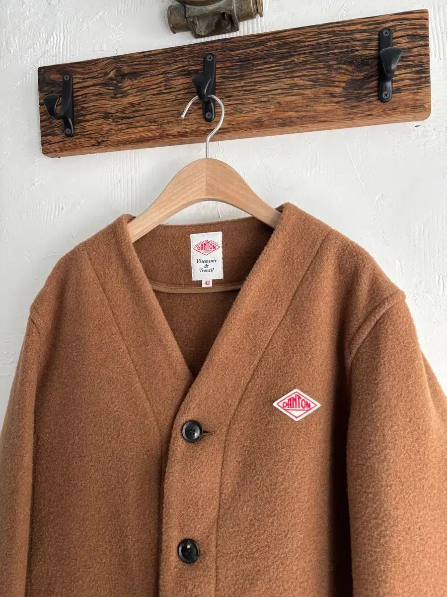 Danton ダントン レス ブラウン ウール ジャケット