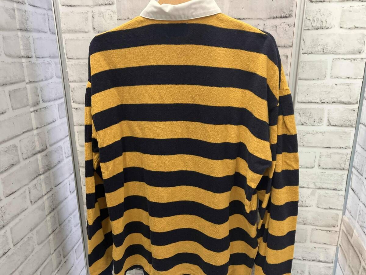 STUSSY／ラガーシャツ／長袖ポロシャツ／サイズM／コットン