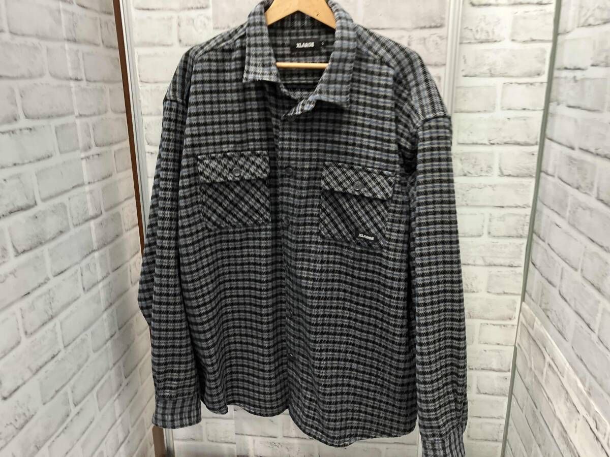 X-LARGE エクストララージ 長袖シャツ サイズXL ブルー ブラック