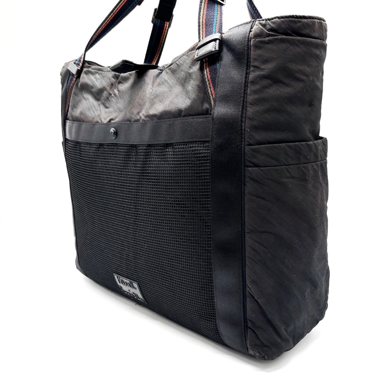Paul smith ポールスミス トートバッグ ハンドバッグ ショルダーバッグ ナイロン ブラック 黒色 マルチカラー A 4収納 ユニセックス 男女兼用 メンズ レディース