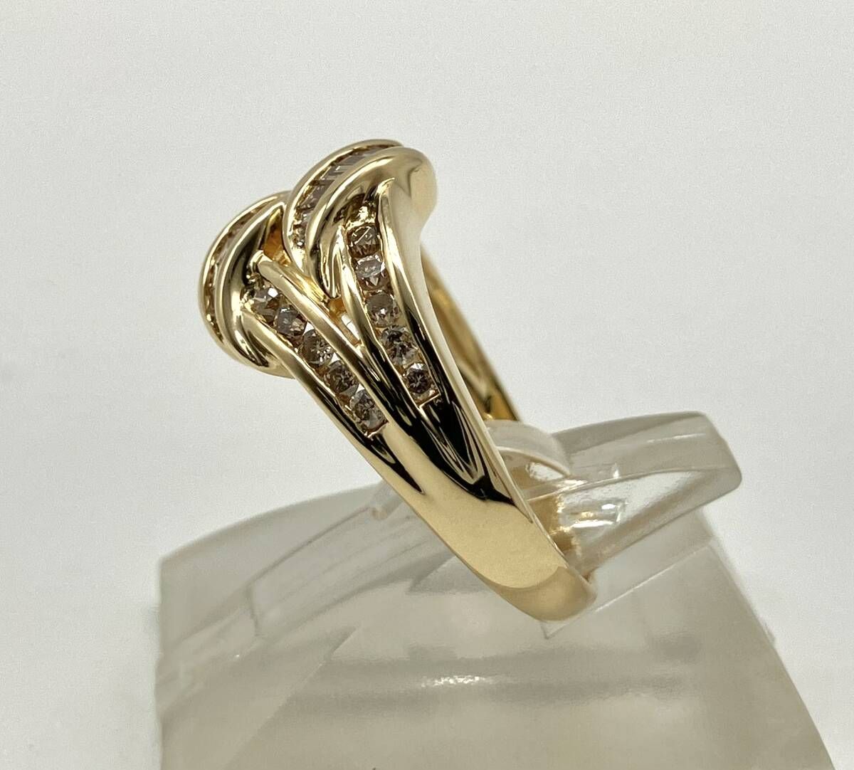 K18 ダイヤモンドリング 14号　鑑別書付き 鑑別書付き K18 リング 指輪 #14 14号 ダイヤモンド 0.70ct 6.1g