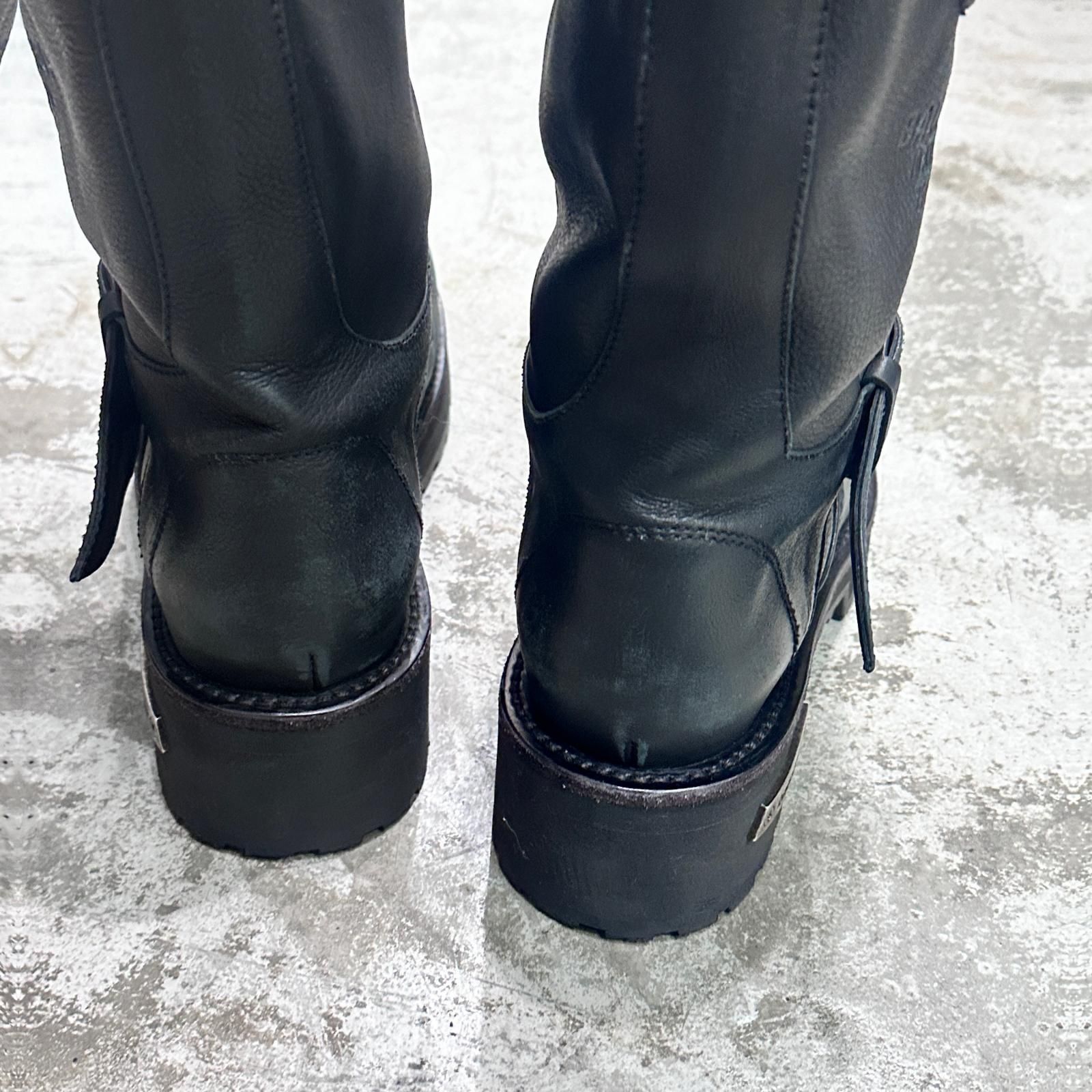 BALENCIAGA ブラックレザーブーツ 厚底　　36 バレンシアガ 黒レザー 厚底ブーツ レディース 36 BALENCIAGA