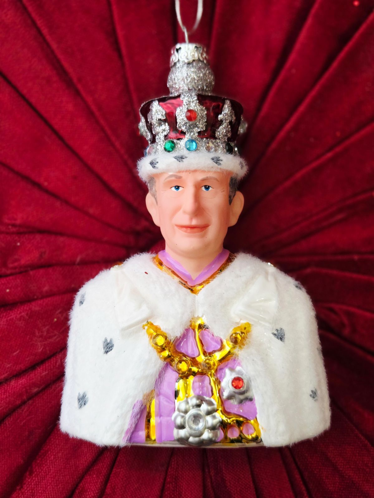 アスティエ チャールズ国王 イギリスフラッグ 2点セット オーナメント H P France