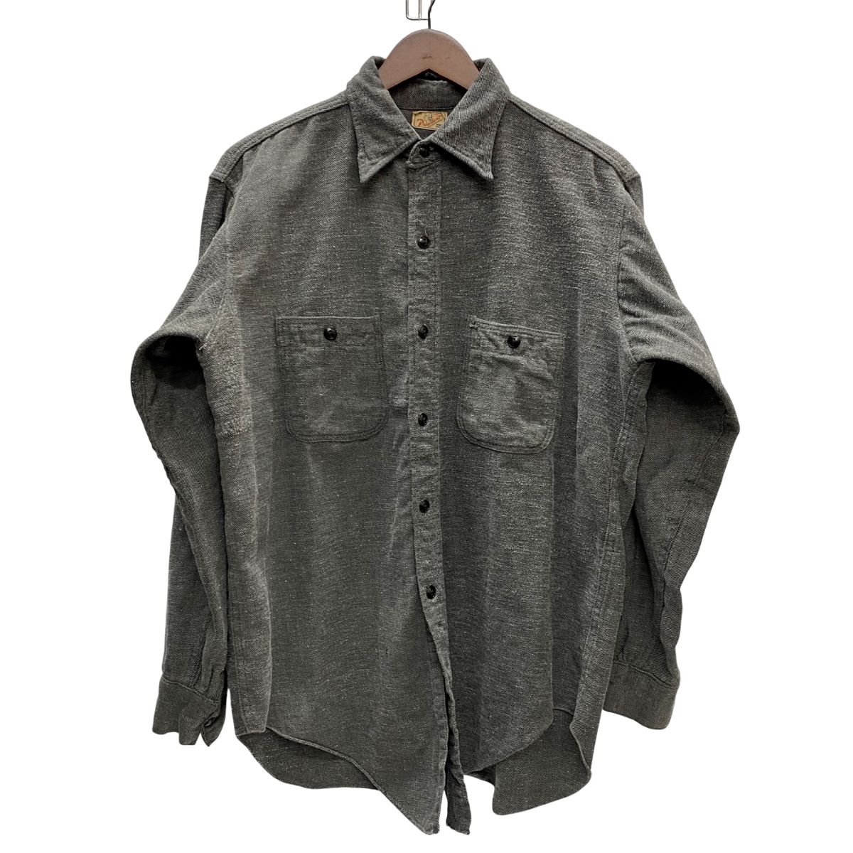 ヴィンテージ 40 s President ワークシャツ ネルシャツ 長袖シャツ ブラック 201 MT 4853 VB