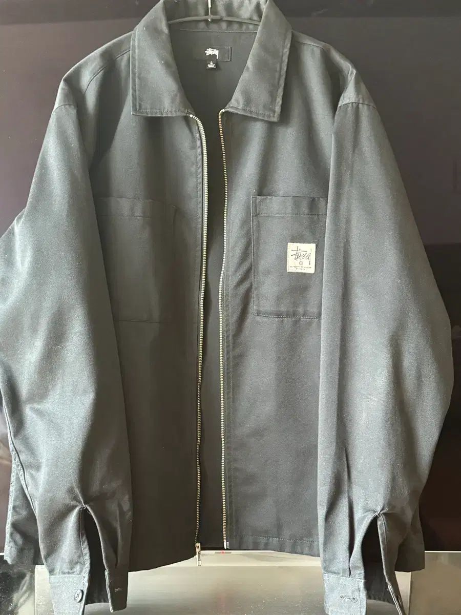 STU ブラック ジップアップ ウォーク ジャケット