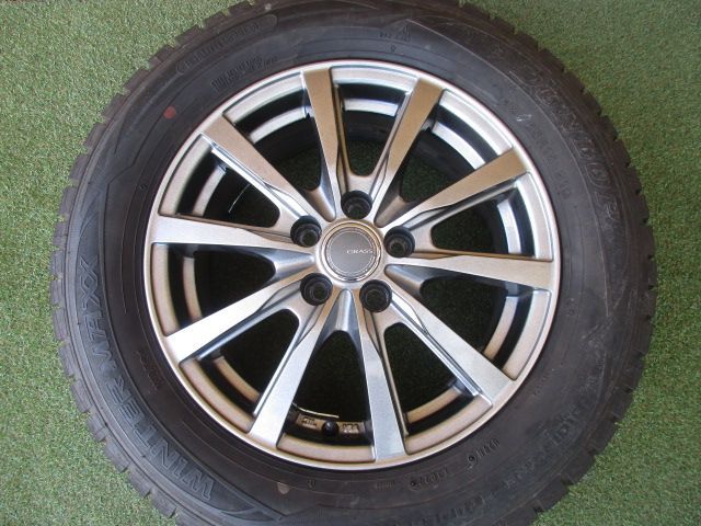 中古】 送料込み グラス 195/65R15 スタッドレスタイヤ4本SET