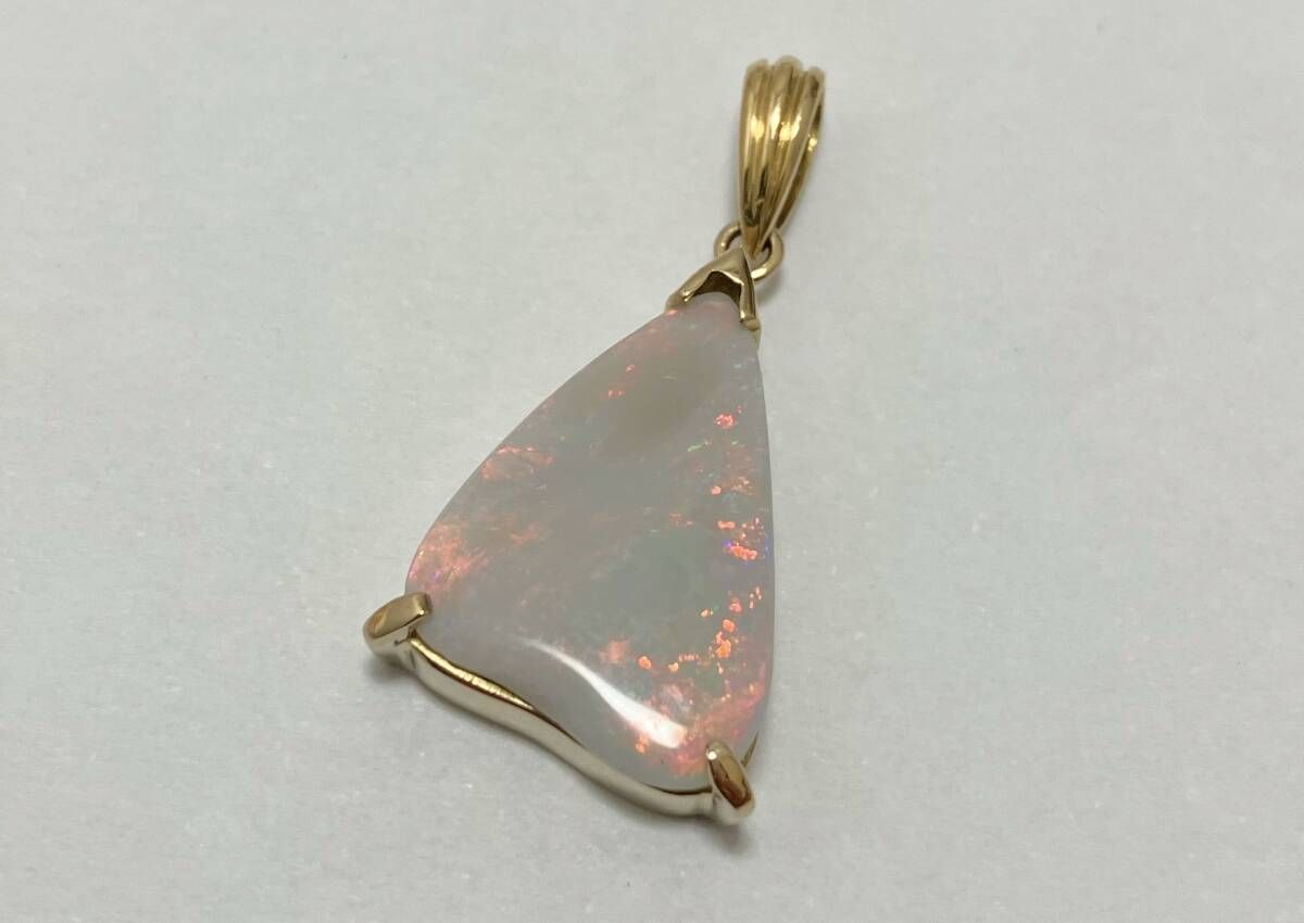 鑑別カード付き ホワイトオパール K 18 トップ 約1 95 g