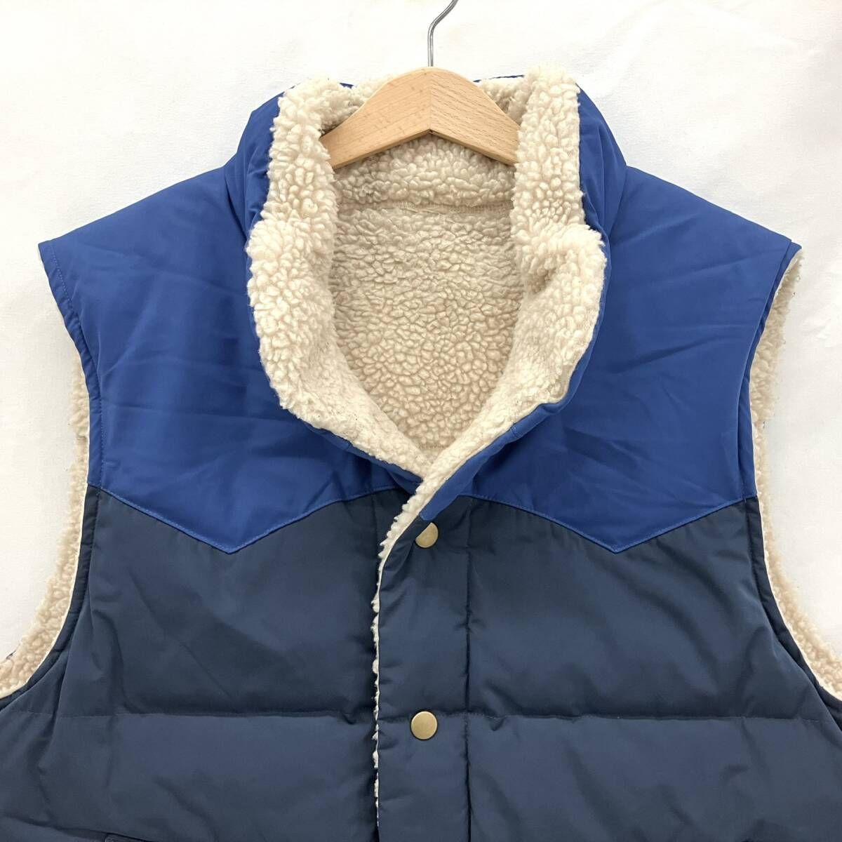  Patagonia パタゴニア リバーシブルダウンベスト ブルー ネイビー サイズフリー ベスト トップス