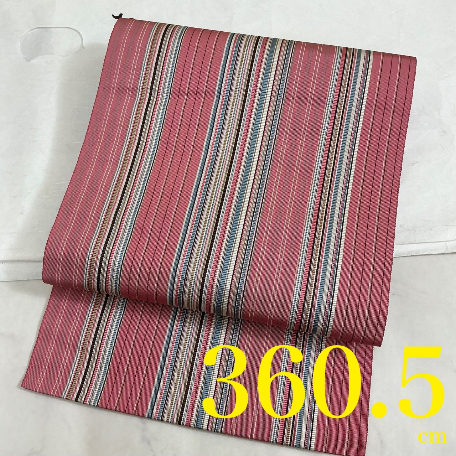 kimono one kimonoarisa 同然 本場筑前博多献上 博多織 手織 正絹 八寸名古屋帯 長尺 証紙付き 360 5㎝ 着物着物帯小紋普段着名古屋帯