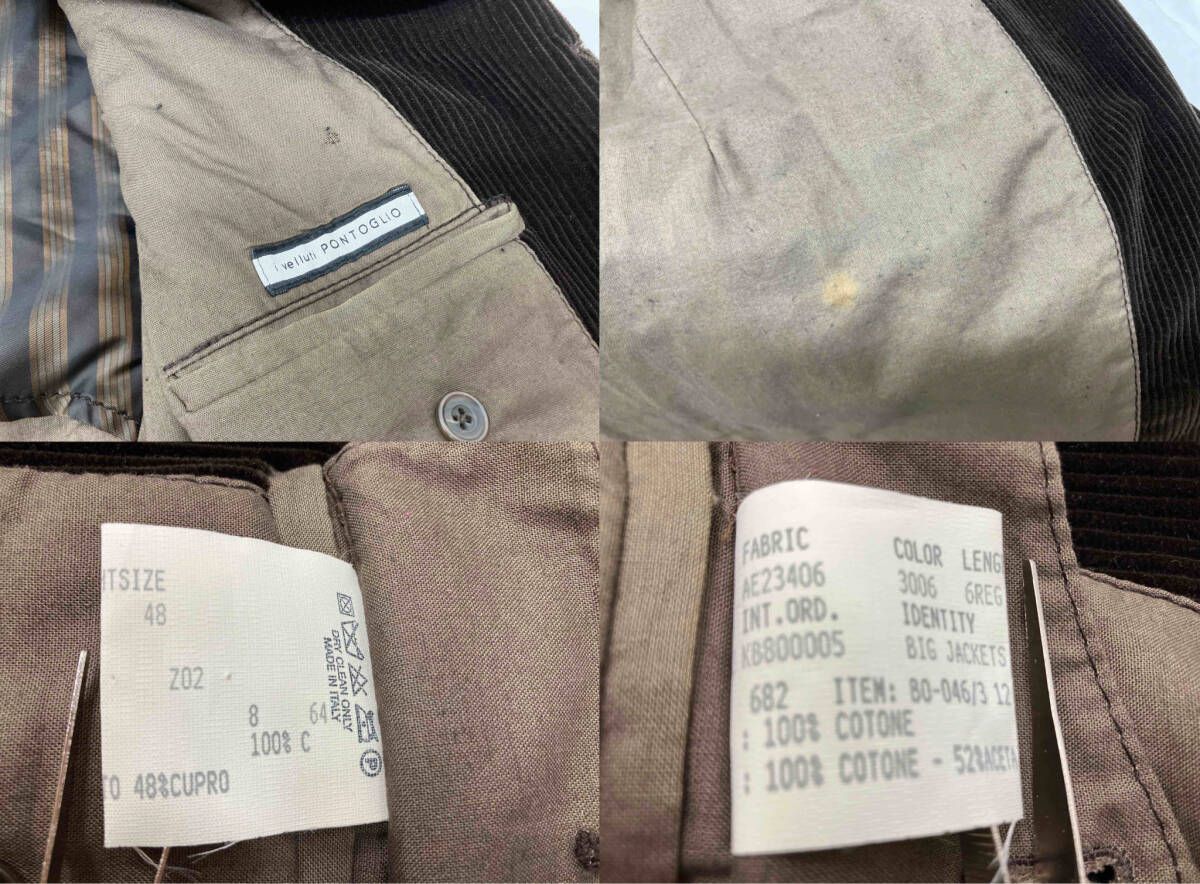 N*T様 LARDINI ブラウン コーデュロイ テーラードジャケット　Mサイズ 中古・古着通販】LARDINI (ラルディーニ) コーデュロイジャケット