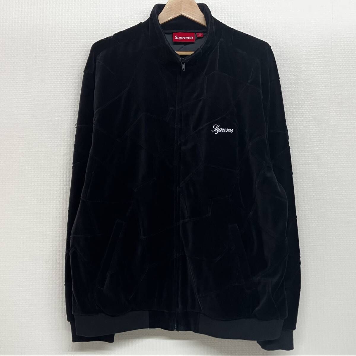 Supreme PATCHWORK VELOUR TRACK JACKET BLACK シュプリーム パッチ 