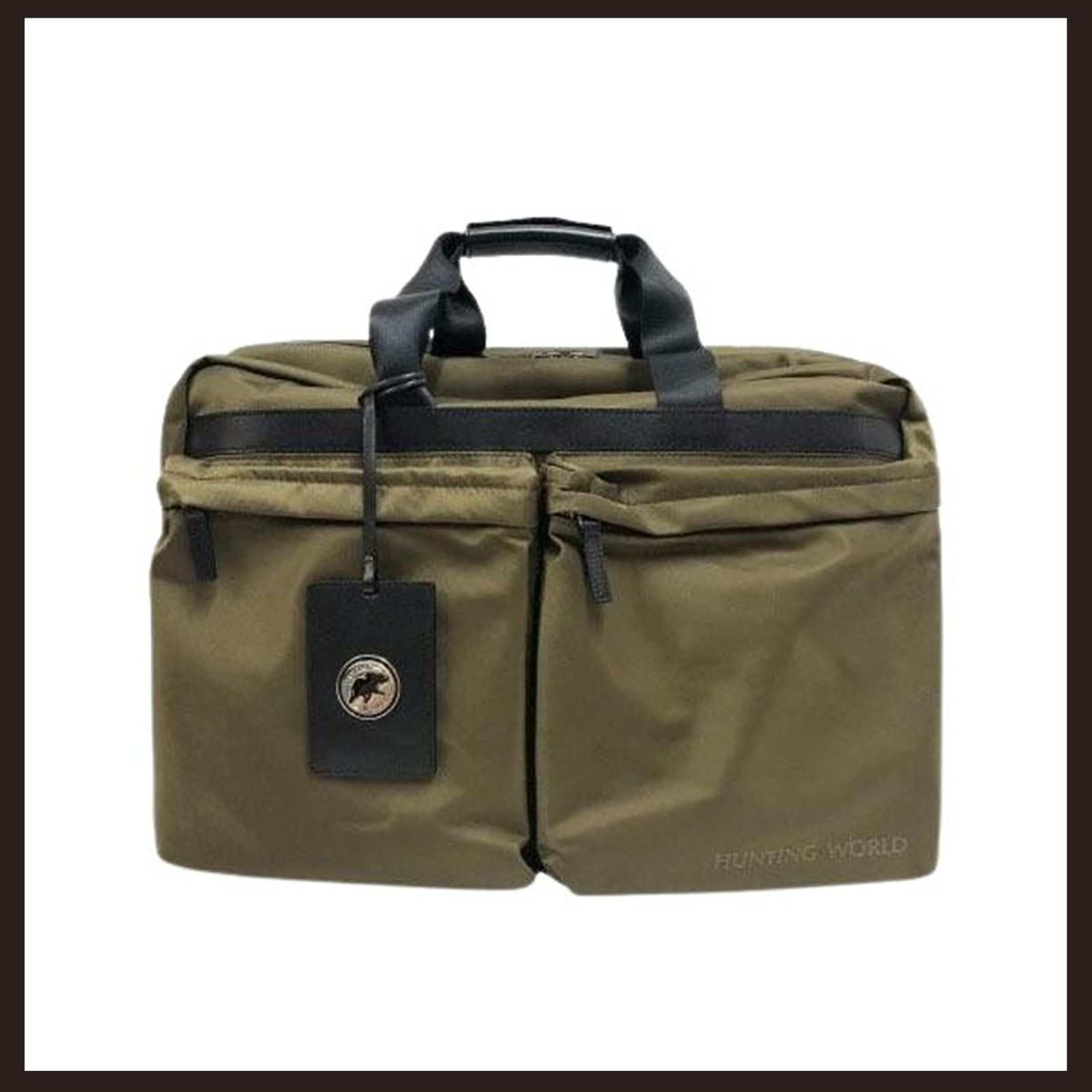 新品未使用品⭐︎AOURE× HUNTING WORLD バッグ 新品未使用 HUNTING WORLD×AOURE 3WAYビジネスバッグ カーキ - メルカリ
