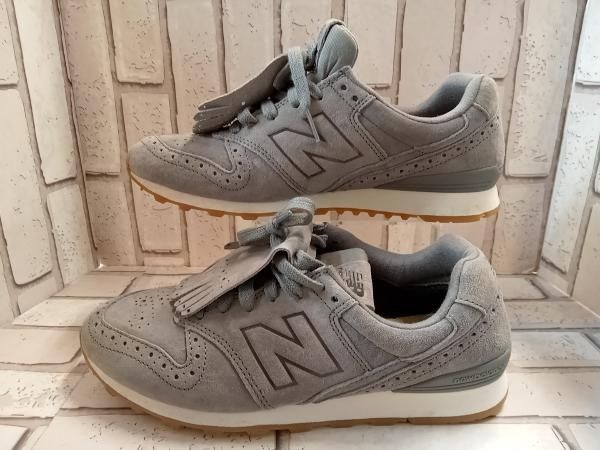 balance ニュー ンス スニーカー タッセル スウェード 24.0 cm グレー