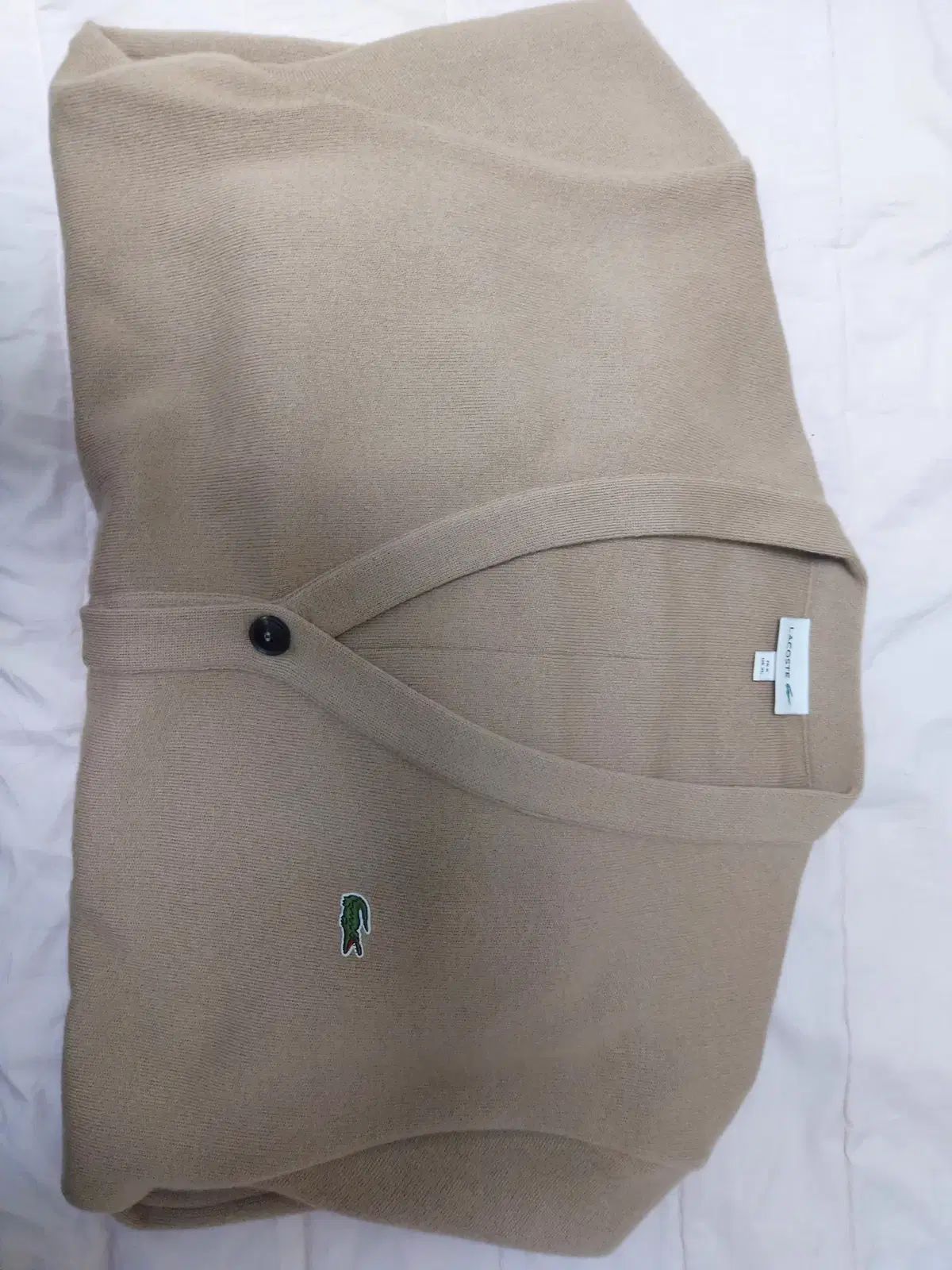 ラコステ ベージュ ウール コス ベイ BAE ジンソル イージー 防毛 カーディガン