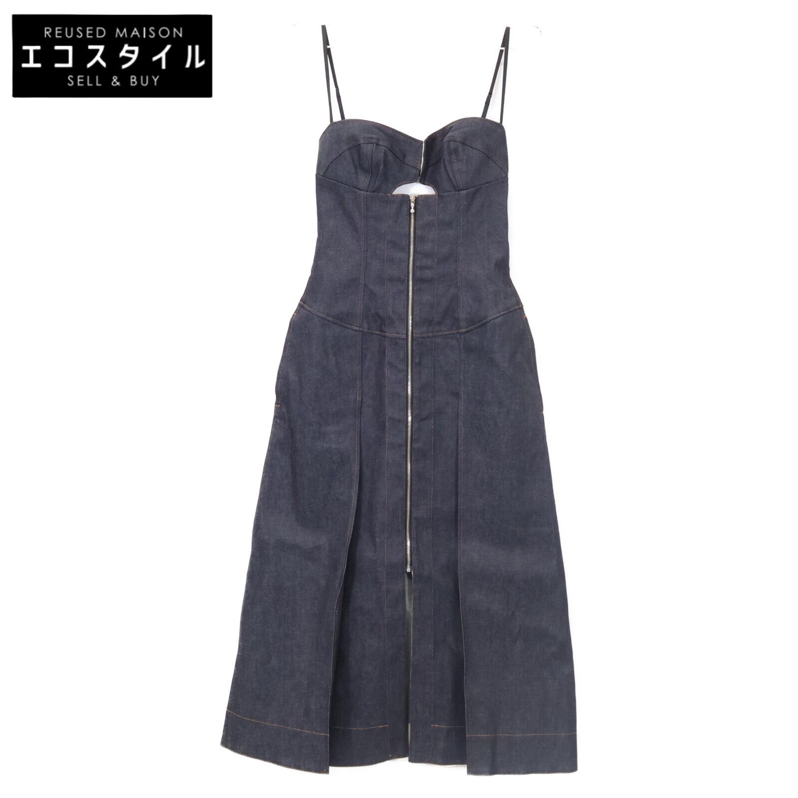 FETICO フェティコ FTC 232-0801 23 SS ﾌﾞﾙｰ BUSTIER DENIM DRESS ﾋﾞｽﾁｪﾃﾞﾆﾑﾄﾞﾚｽ 1