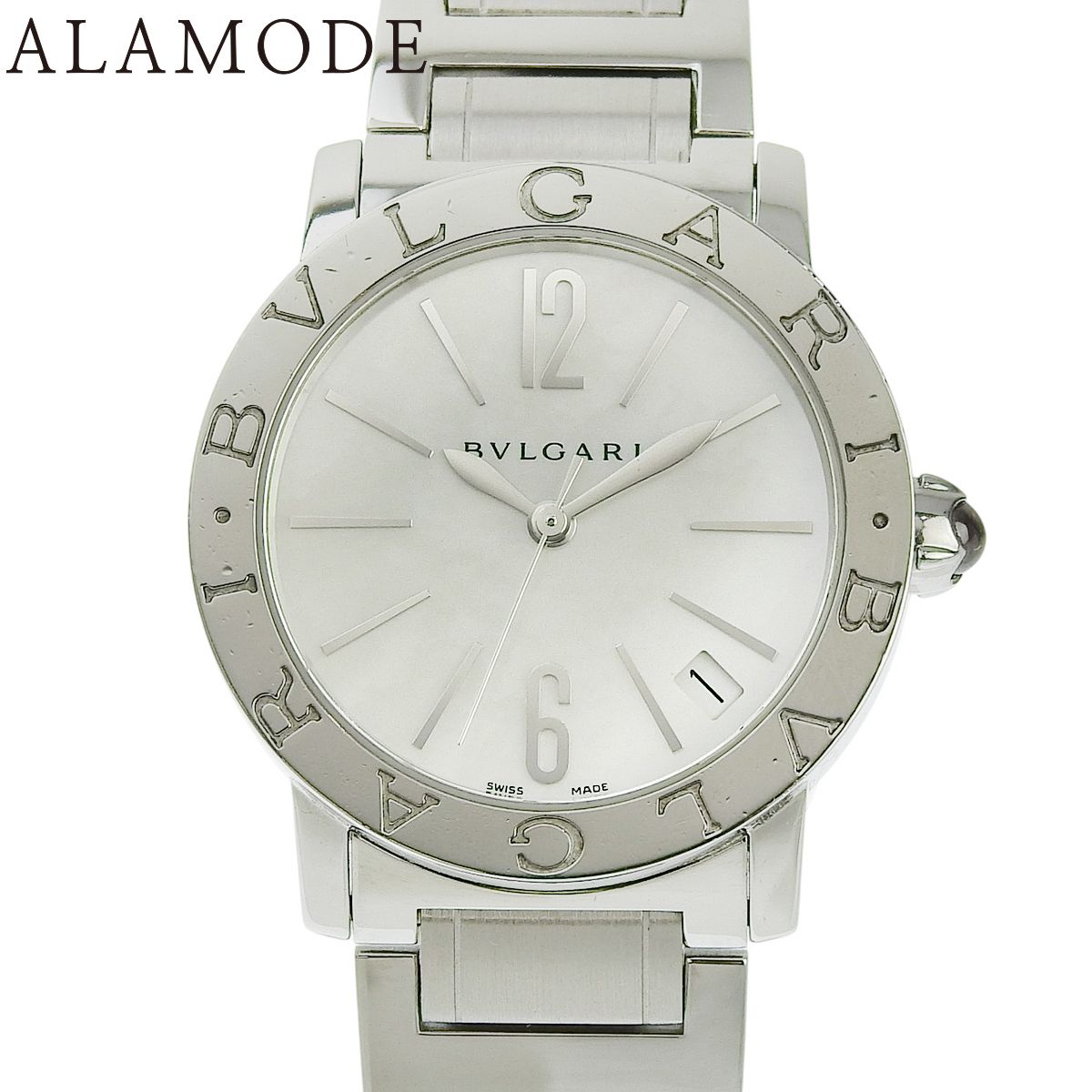 ブルガリ ブルガリブルガリ BBL 33 S SS ホワイトシェル文字盤 ホワイト 自動巻き ボーイズ アラモード