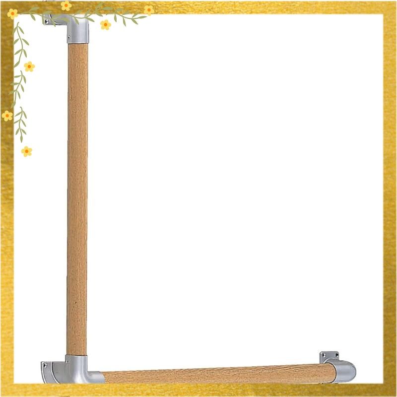 TRUSCO トラスコ L型 丸棒手すり 35φX 600 シルバーライトオーク HBLR 600-SO 0