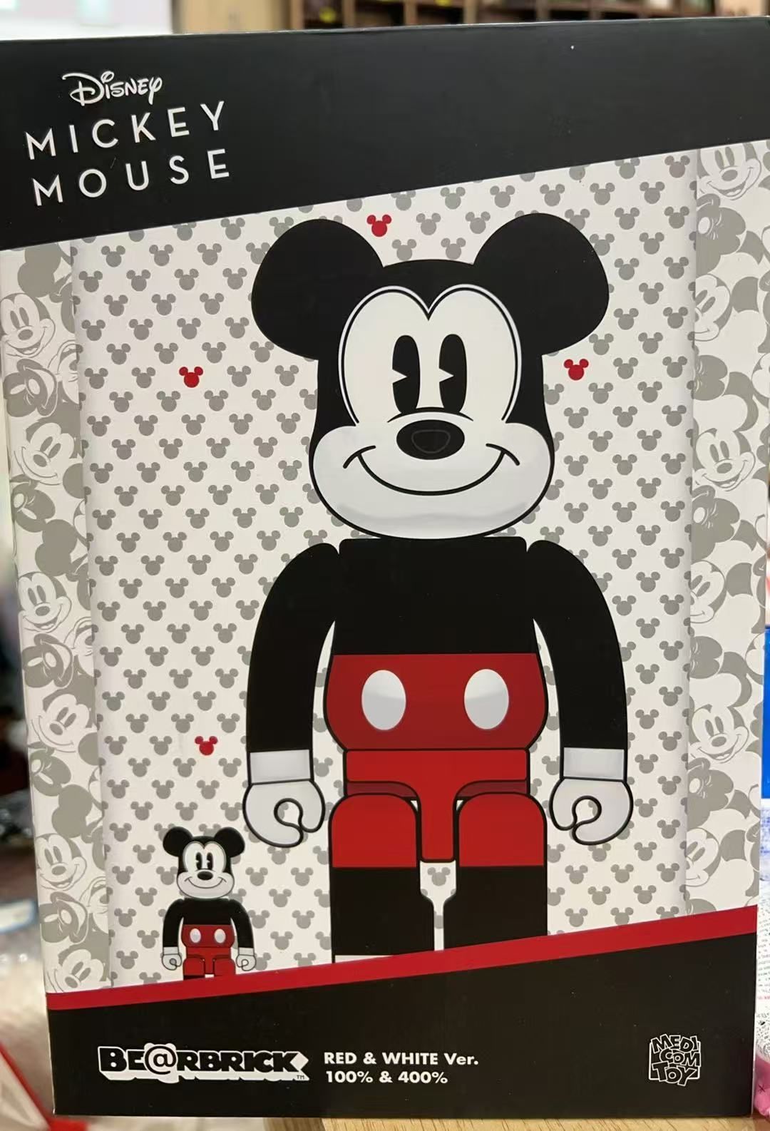 BE RBRICK ミッキーマウス 100％ - 400％ RED WHITE Ver