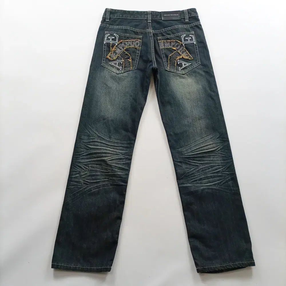 エンポリオアルマーニ デニム ズボン サイズ32 ストレート 刺繍 デニム パンツ メンズ A8576